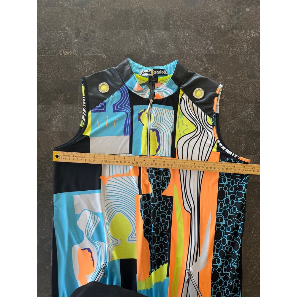 Jamie Sadock Abstract Geometric Golf Dress Multi Color Women XL Contemporary Art - Picture 10 of 11